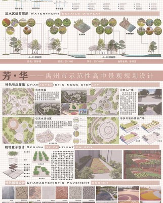 2024景观园林产品建筑环艺竞赛风室内展板排版PSD素材PS模板分层